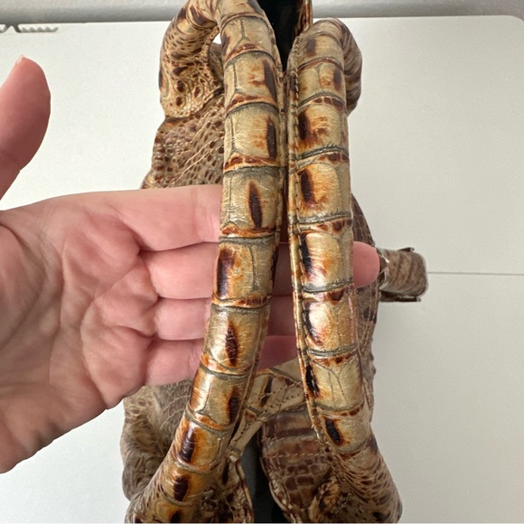 FENDI Bag Spy Bag Brown Caiman Embossed Shoulder Purse Limited Edition - Picture 11 of 16